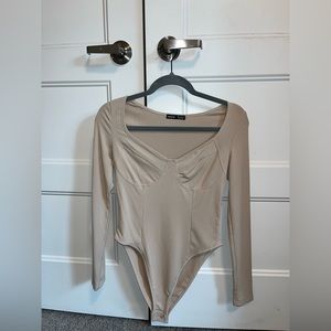 Ribbed Shein tan bodysuit. Never worn